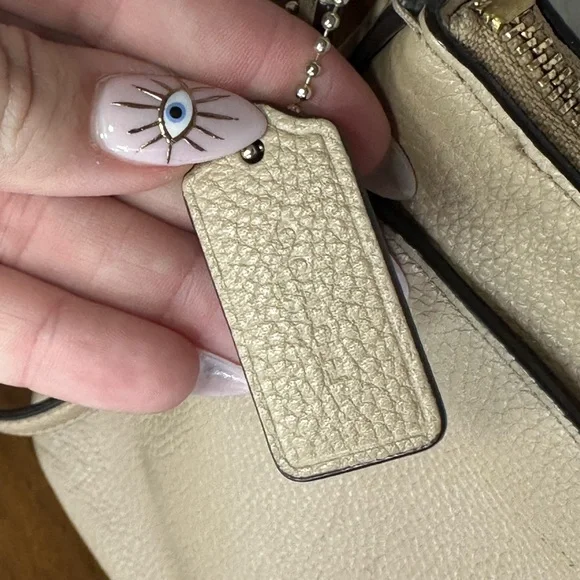 Coach Beige Leather Crossbody Bag - Picture 6 of 7